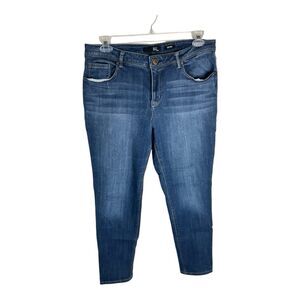 1822 Womens Jeans Adrianna Skinny Blue Denim Dark Wash Mid Rise Stretch 16